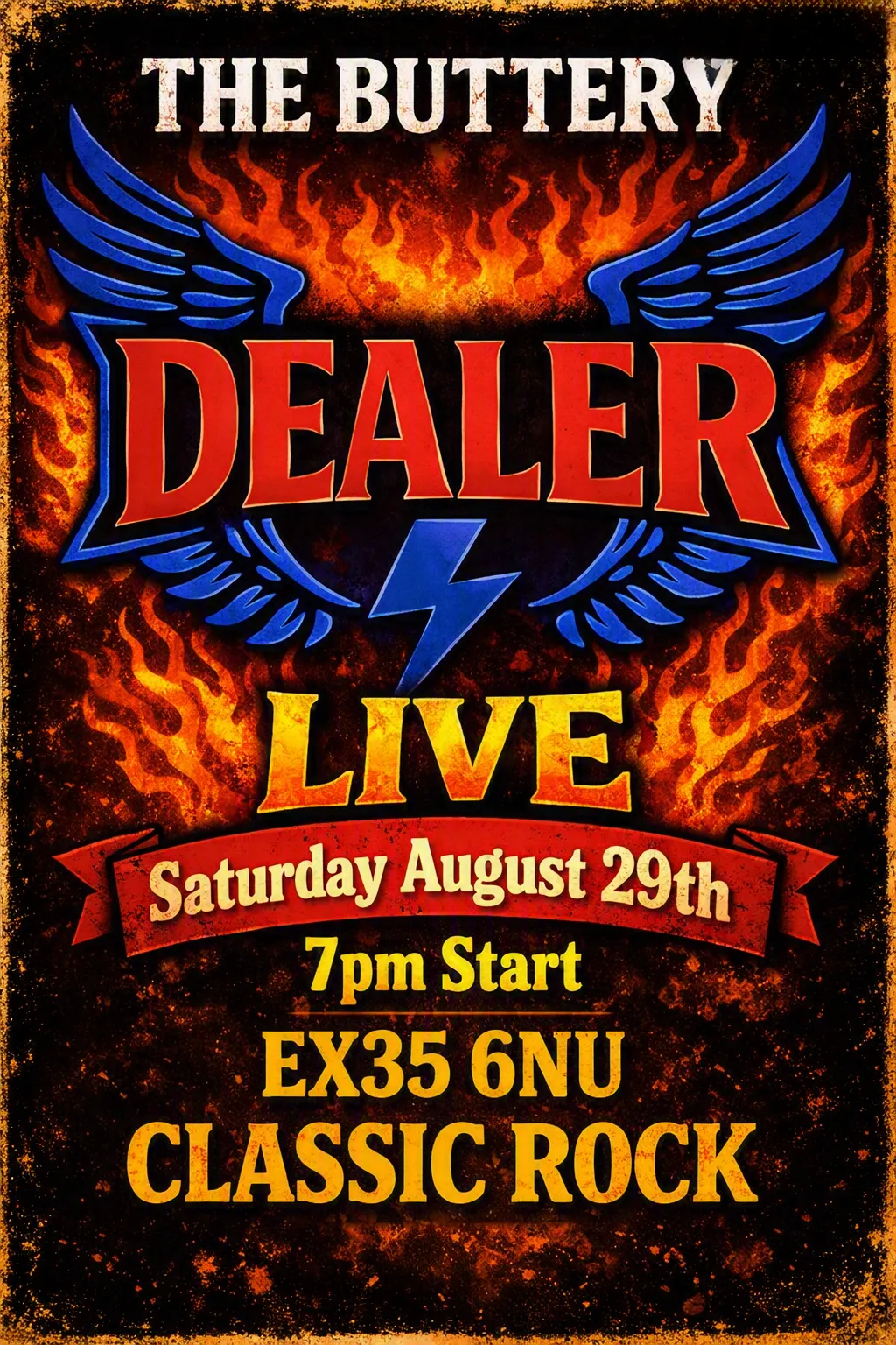Saturday 29th August - 7pm